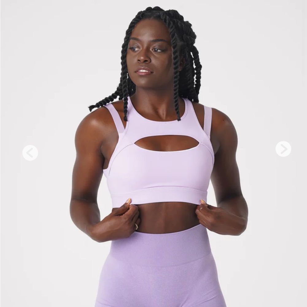 Brand new NVGTN Lavender Apex Bra lavender push up sports bra